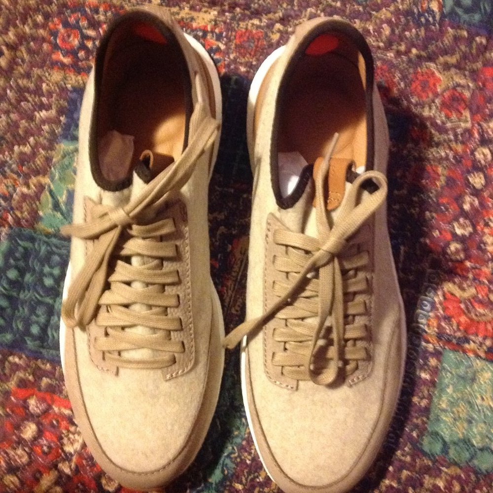 Gentle Souls Men's Laurence Jogger Tan Leather & Wool Sneakers -11.5M-New in Box